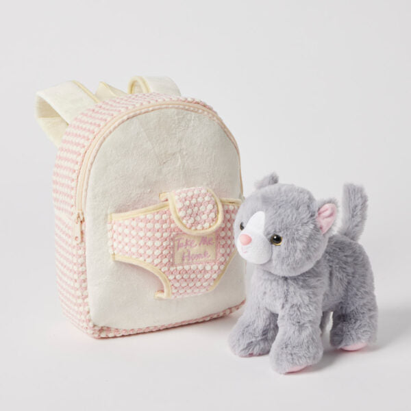 Jiggle & Giggle / Plush Kitten Take-Me-Home Backpack