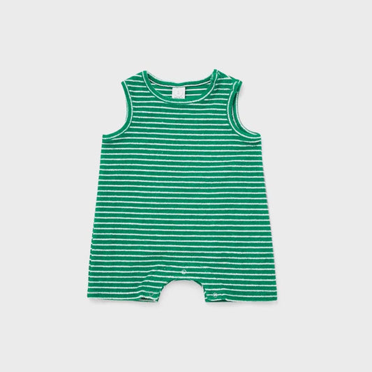 Walnut Melbourne / Brodie Romper - Apple Stripe