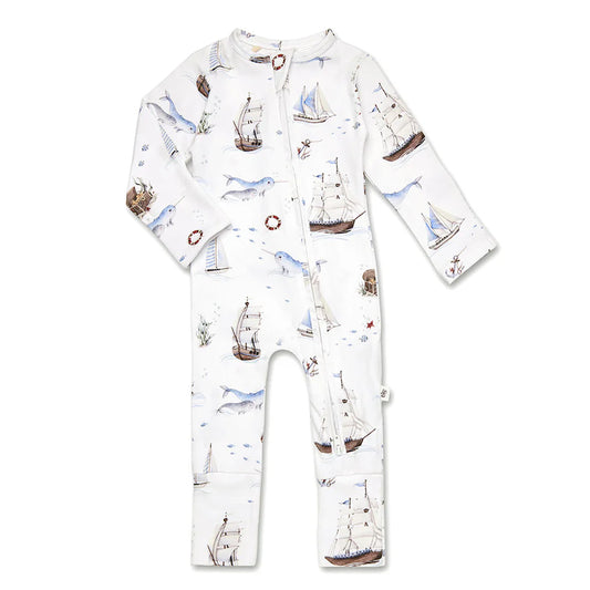 Snuggle Hunny / Snugglesuit Convertible Romper - Set Sail