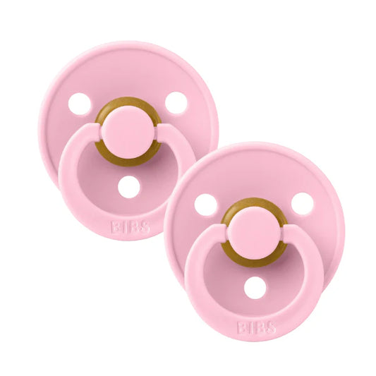 BIBS / Dummy Round Nipple 2 Pack - Baby Pink