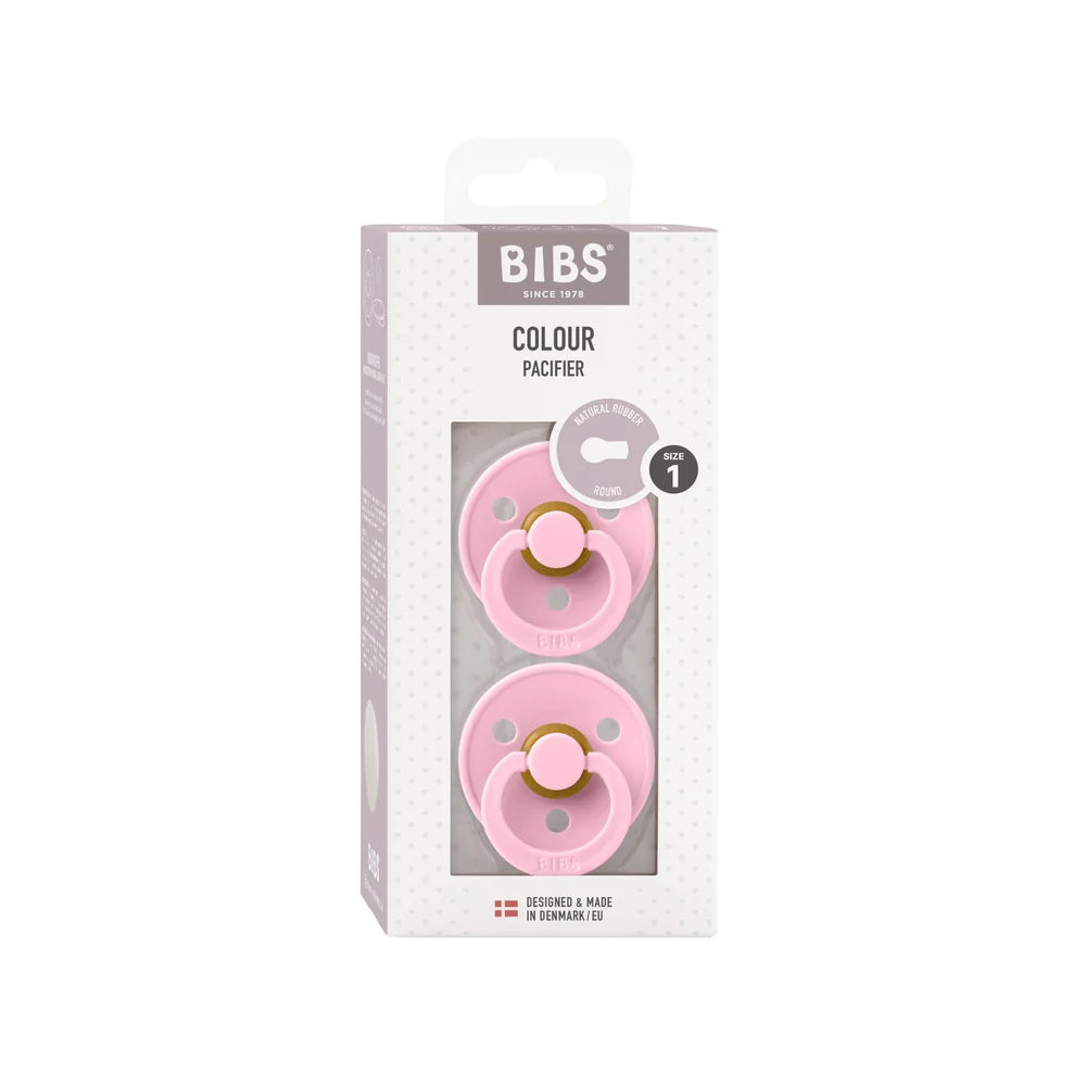 BIBS / Dummy Round Nipple 2 Pack - Baby Pink