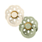 BIBS / Boheme Dummy Round Nipple 2 Pack - Ivory/Sage