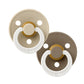 BIBS / Glow Dummy Round Nipple 2 Pack - Vanilla/Dark Oak