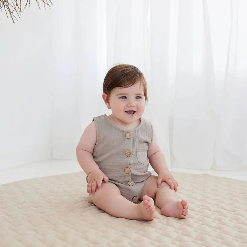 Aster & Oak / Sand / Muslin Bubble Romper
