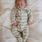 Bebe By Minihaha / Isaac Stripe LS Velour Onesie