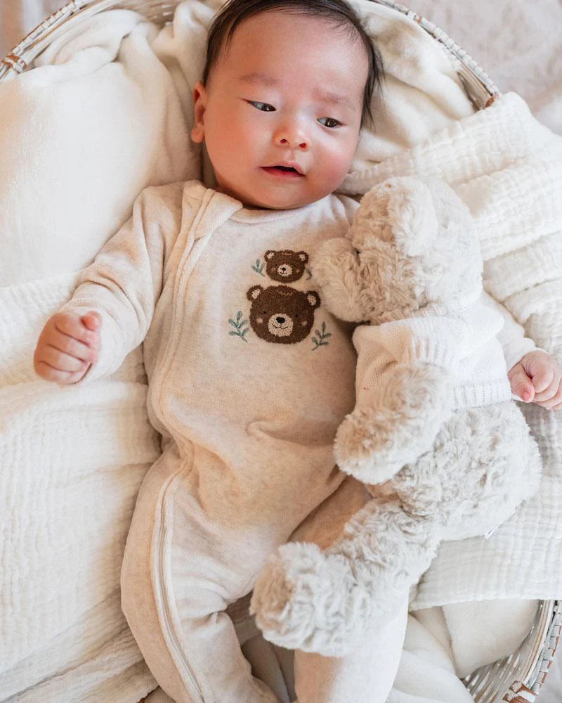 Bebe By Minihaha / Mateo Velour LS Zip Onesie