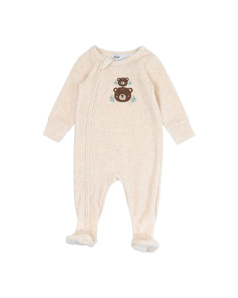 Bebe By Minihaha / Mateo Velour LS Zip Onesie