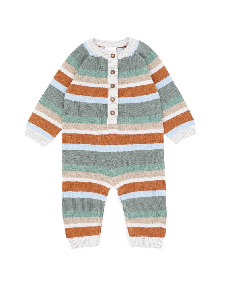 Bebe By Minihaha / Mateo Stripe Knitted Romper