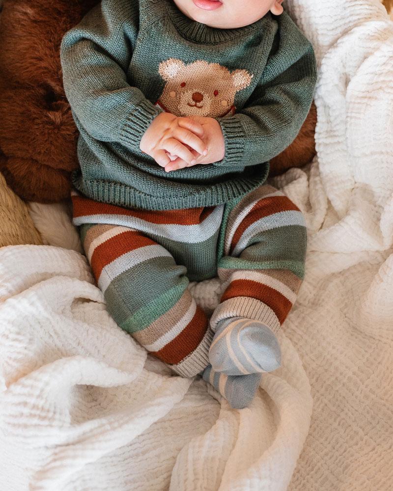 Bebe By Minihaha / Mateo Stripe Knittd Leggings