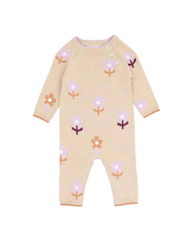 Fox & Finch / Tutu Tigers Flowers Knitted Romper
