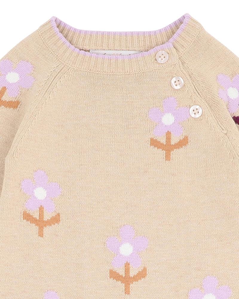 Fox & Finch / Tutu Tigers Flowers Knitted Romper