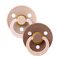 BIBS / Dummy Round Nipple Fusion Colour 2pk - Blush/Woodchuck Mix