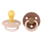 BIBS / Dummy Round Nipple Fusion Colour 2pk - Blush/Woodchuck Mix