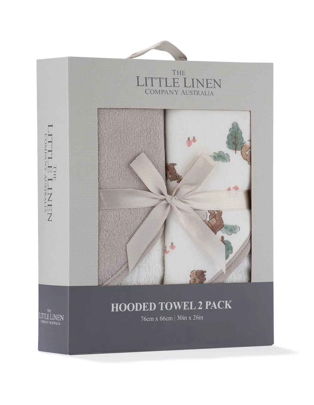The Little Linen Company / Hooded Towel 2pk - Willow Bear