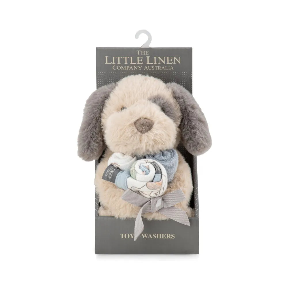The Little Linen Company / Plush Toy & Washers - Barklife Dog