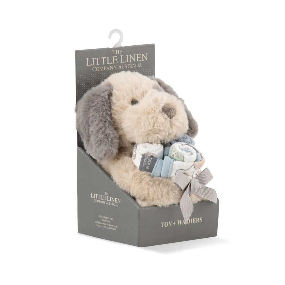 The Little Linen Company / Plush Toy & Washers - Barklife Dog