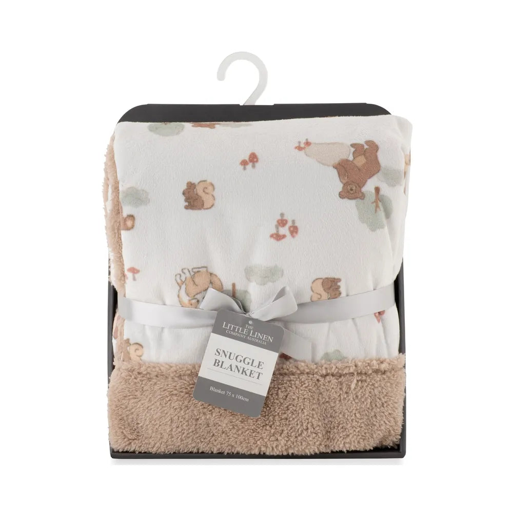 The Little Linen Company / Snuggle Blanket - Bushland Bear