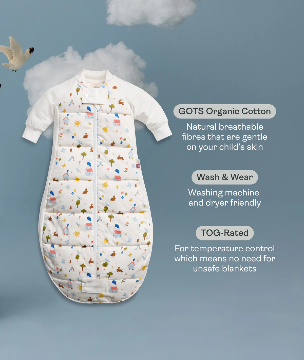 ergoPouch / Sleeping Bag with Sleeves 3.5 TOG - Daydream