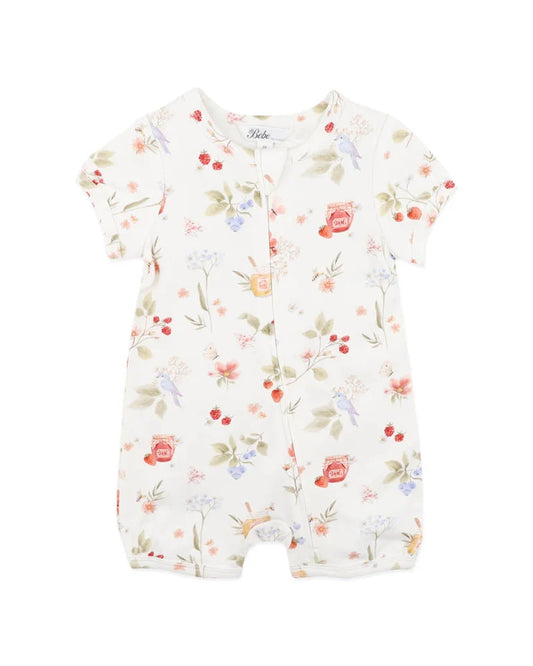 Bebe By Minihaha / Poppy Organic SS Zip Romper