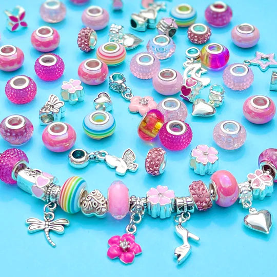 Sweet As Sugar DIY Charm Bracelet Set Pink