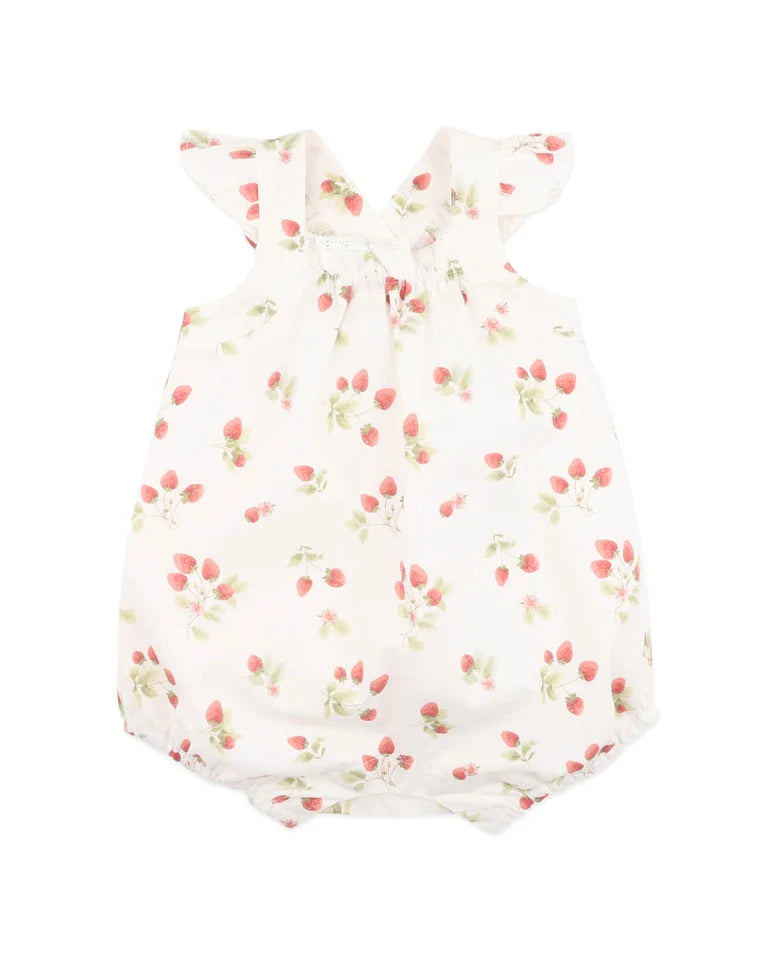 Bebe By Minihaha / Poppy Strawberry Print Romper