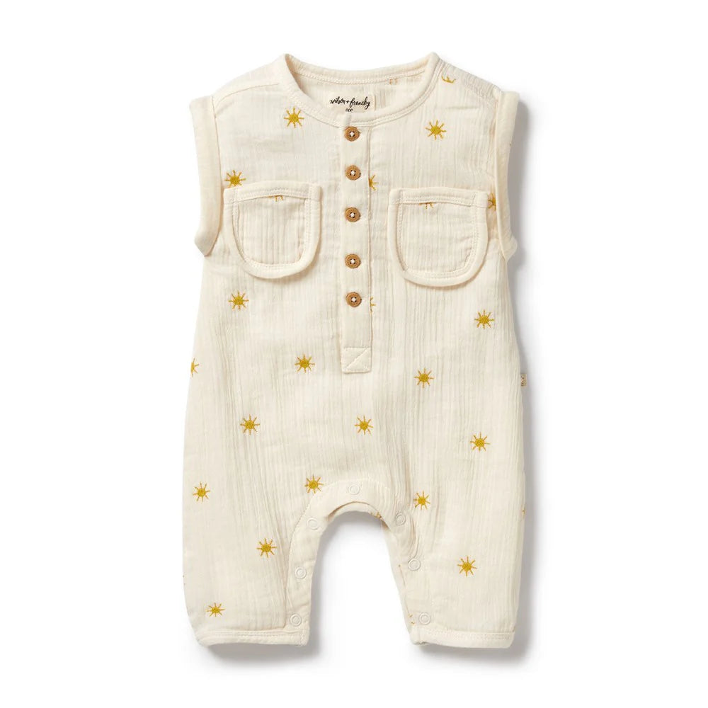 Wilson & Frenchy / Sunshine Organic Crinkle Growsuit
