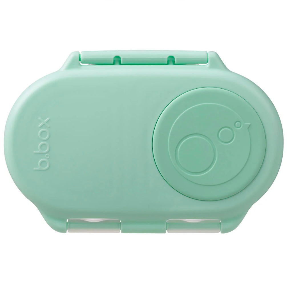 b.box spearmint snackox featuring a chilled green lid