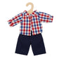 Hopscotch Doll / Doll Clothes - Red & Blue Shirt & Pants
