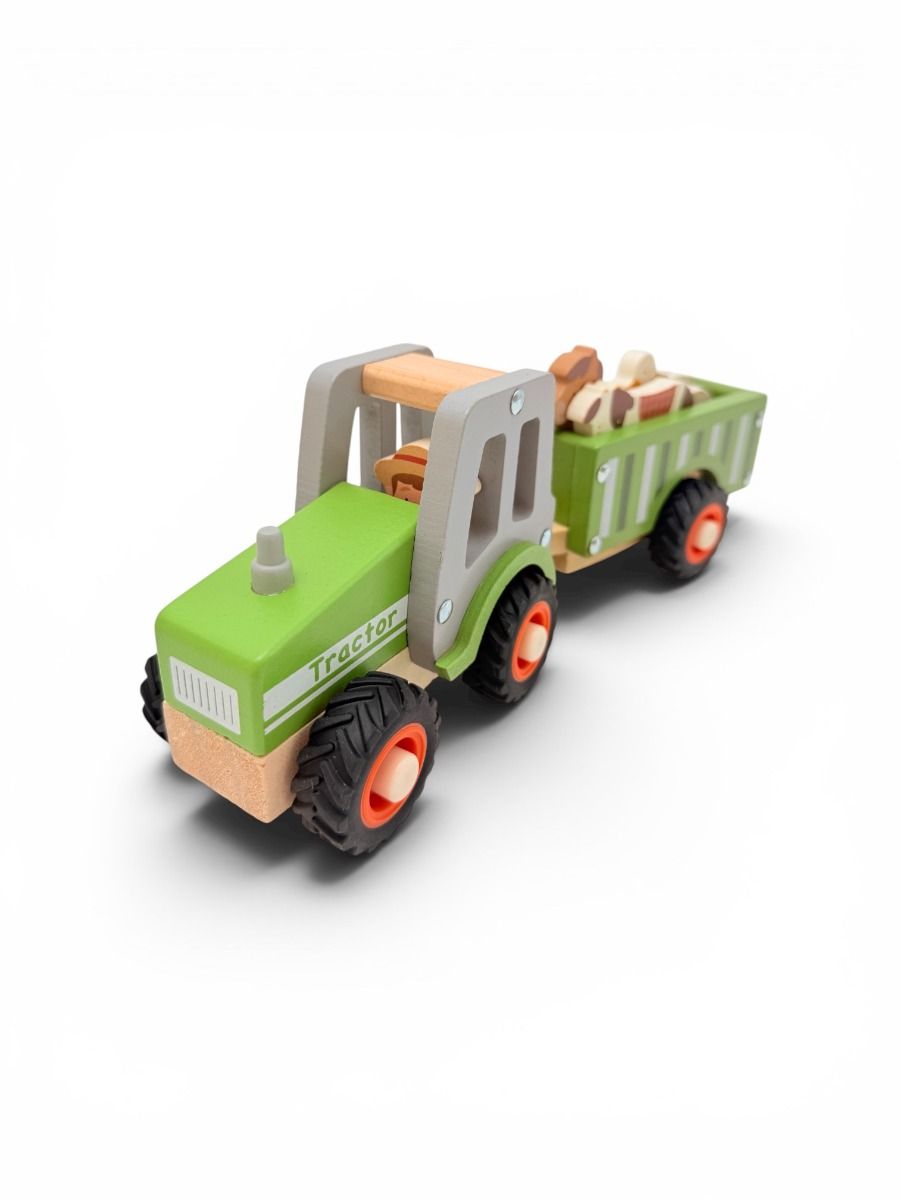 Toyslink / Wooden Tractor with Trailer