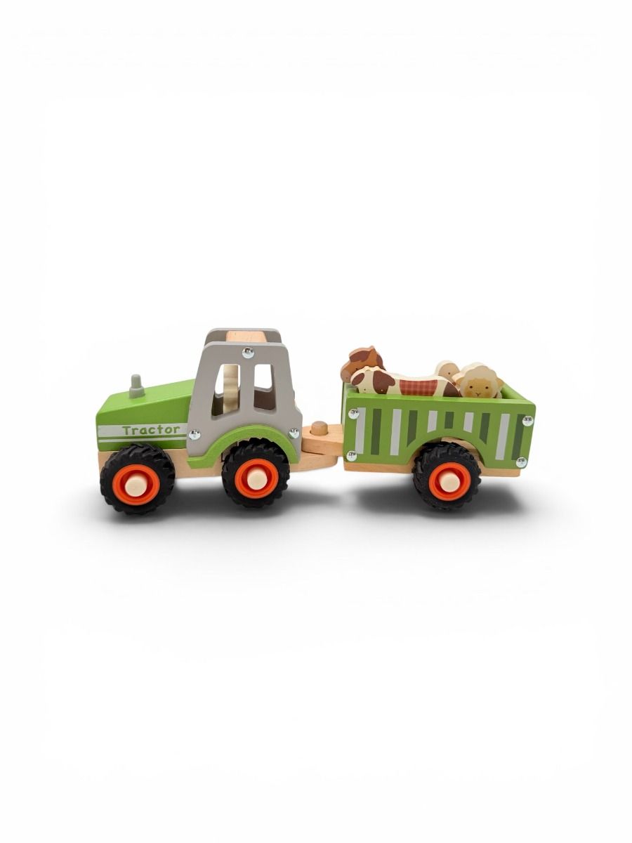 Toyslink / Wooden Tractor with Trailer